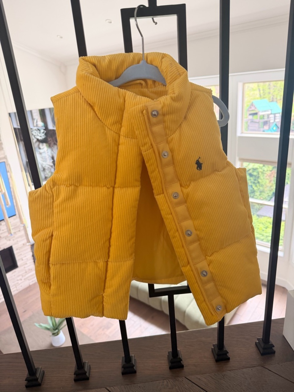 Polo by Ralph Lauren Kids Yellow Corduroy Puffer Vest